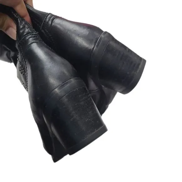 Ariat Women's Western Silver Studded Black Tall Boots Size 6.5B, fit more like 6 - Picture 7 of 12